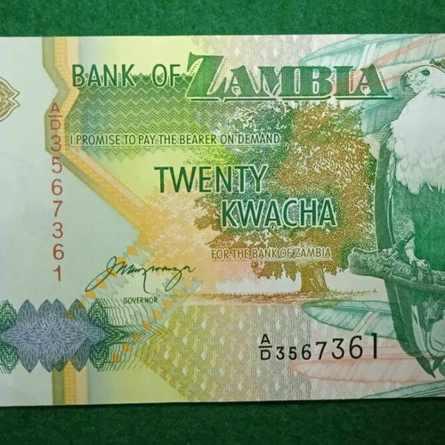 Zambia 20 Kwacha 1992 banknote unc