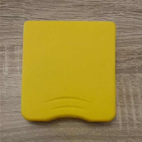 Vintage yellow plastic case for 3.5" floppy disks used