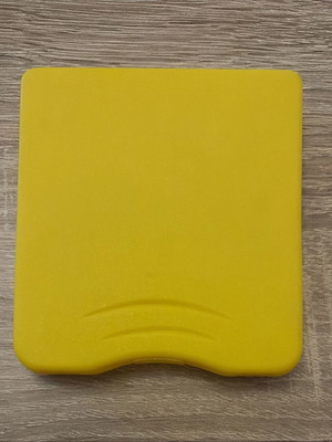 Vintage yellow plastic case for 3.5" floppy disks used