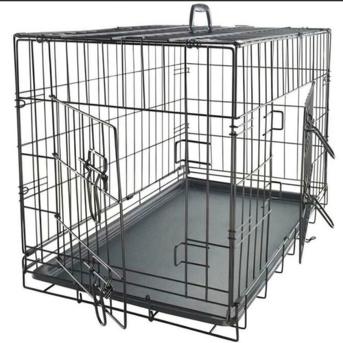 Metal Crate Medium 76x46x52cm like new with 2 doors