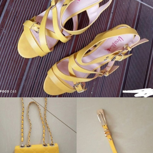 Women's sandals size 39 like new, yellow