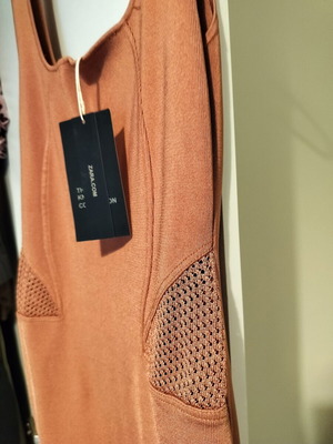 Zara bodycon dress new brown orange large with smaller fit