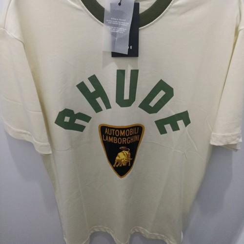 Rhude Lamborghini T Shirt Large Cream Made in USA