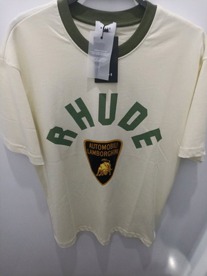 Rhude Lamborghini T Shirt Large Cream Made in USA