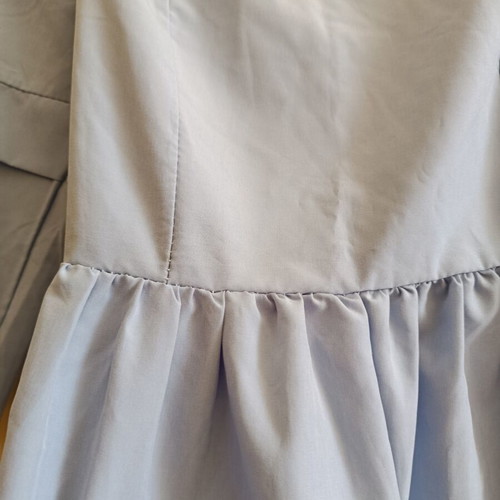Dress with off-shoulder design light blue used, size M