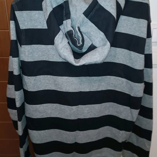 Nike Club Full-Zip Hoody-Stripe jacket like new, large, gray and black