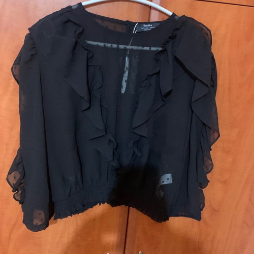 Bershka blouse L new, black