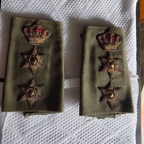 Greek Army Epaulets 1940 used, lieutenant colonel rank