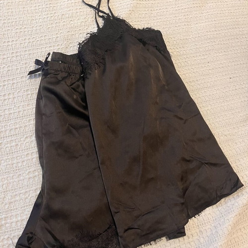 Satin Pajama Set new, black, sizes L-XL
