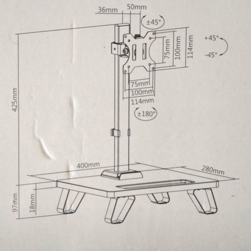 Bratec monitor desk stand new, supports up to 32 inches