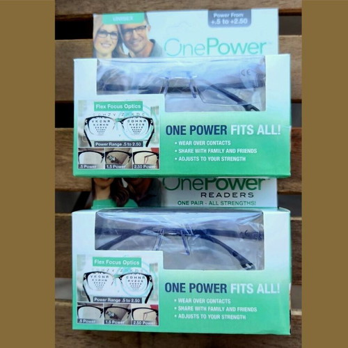 OnePower Readers presbyopia and mobile phone glasses new, 2 pairs