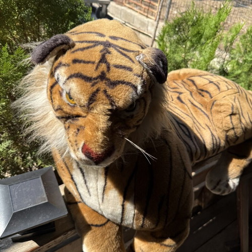 Large plush tiger decorative, like new
