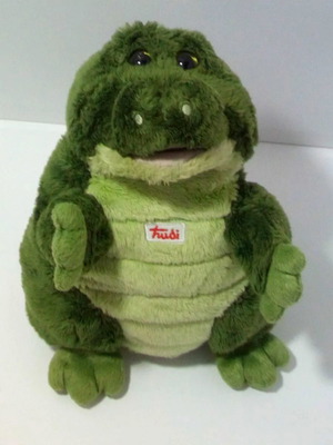 Plush glove puppet crocodile Trudi used