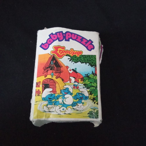 Smurf Baby puzzle vintage used, 1980s, missing 2 pieces