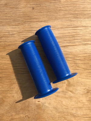 Vintage blue grips for BMX bicycle pair new