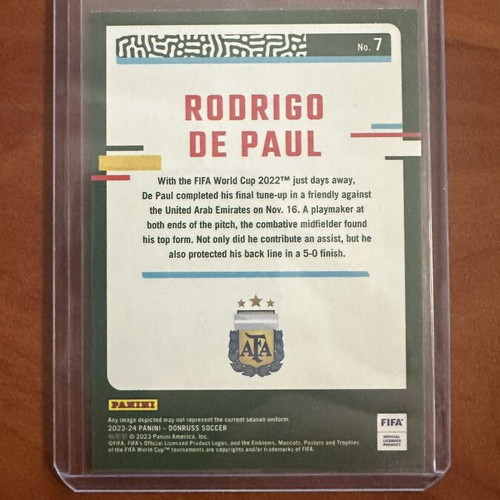 Panini 24-24 Donruss Rodrigo De Paul trading card