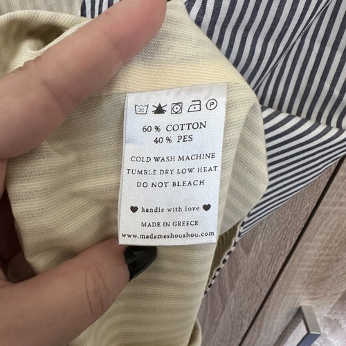 Madame Shoushou shirt like new, size large, cotton, open back