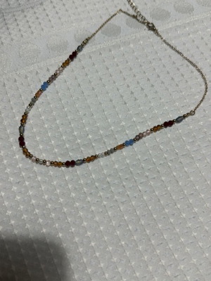 Necklace used with colorful stones
