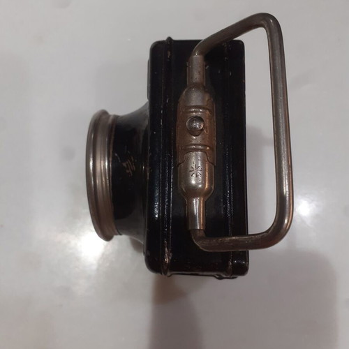 Artas square flashlight 1950's used, black with wear
