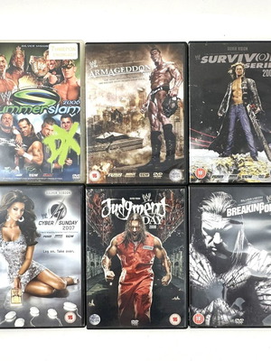 WWE DVD μεταχειρισμένα, πακέτο 6 με ελληνικούς και αγγλικούς υπότιτλους