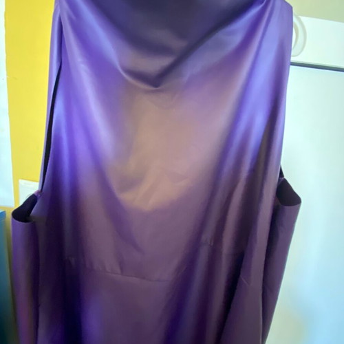 Faux leather vest new, purple, one size