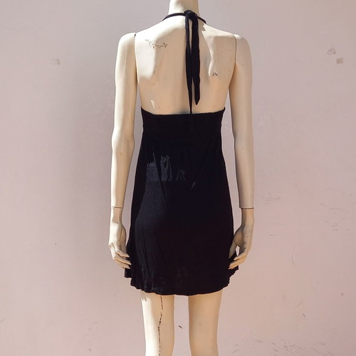 H&M mini dress with sequins used, black, size XS