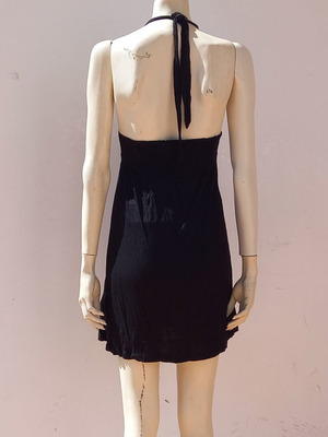 H&M mini dress with sequins used, black, size XS