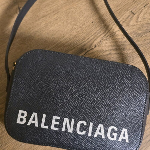 Balenciaga Black Leather XS Ville Camera Bag like new