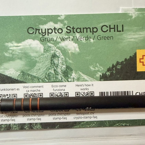 Crypto Stamp CHLI 2025 Green Edition Switzerland & Liechtenstein like new