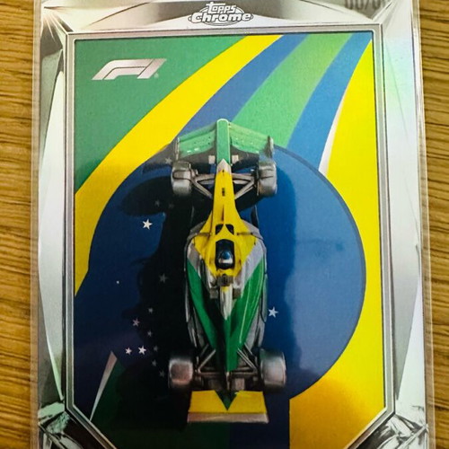 Brazilian Tribute Diamond Drives 00/00 error card Topps Chrome F1 2025 like new