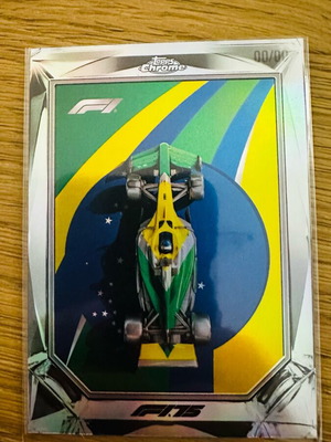 Brazilian Tribute Diamond Drives 00/00 error card Topps Chrome F1 2025 like new