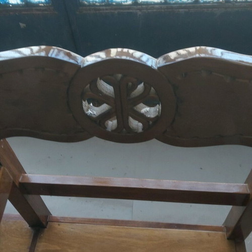 Wooden two-seater bench like new