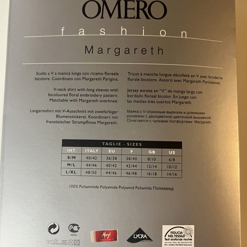 Omero Margareth V-Neck Mesh Top new in box, militare