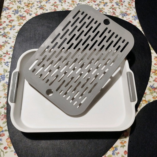 Small rodent toilet like new, plastic with removable grate