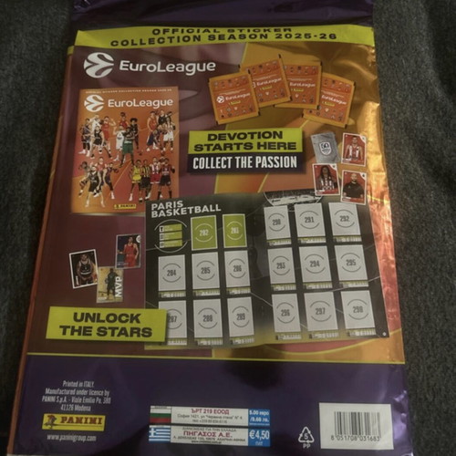Panini Euro League Starter Pack 2025-2026 new