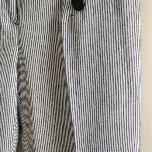 Zara women's nautical pants like new, striped cotton with linen