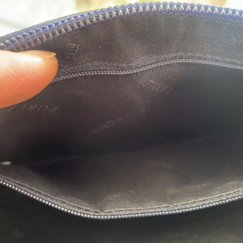 Furla shoulder bag like new, blue patent leather