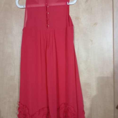 Batida women's dress coral medium with 3D flowers, new