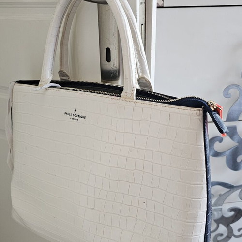 Paul's Boutique handbag refurbished, white, hand-held
