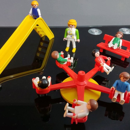 Playmobil playground like new with extra children figures