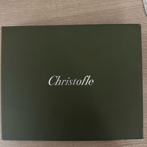 Christofle silver-plated tray like new with engraved logo 20x16