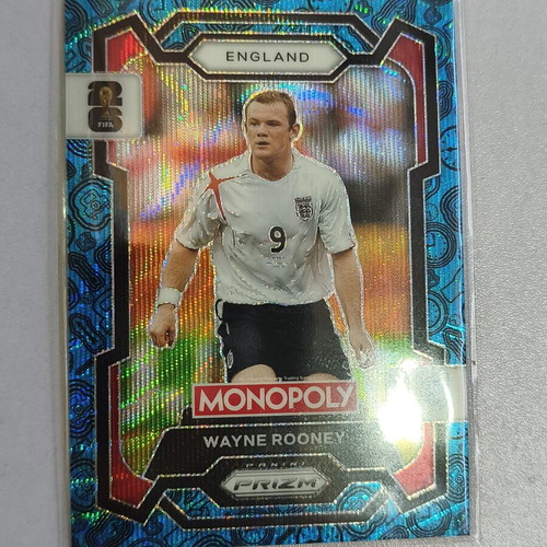2026 Prizm Monopoly FIFA World Cup Wayne Rooney #27 Blue Wave Prizm England new