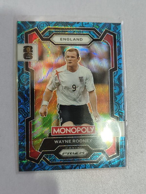 2026 Prizm Monopoly FIFA World Cup Wayne Rooney #27 Blue Wave Prizm England new