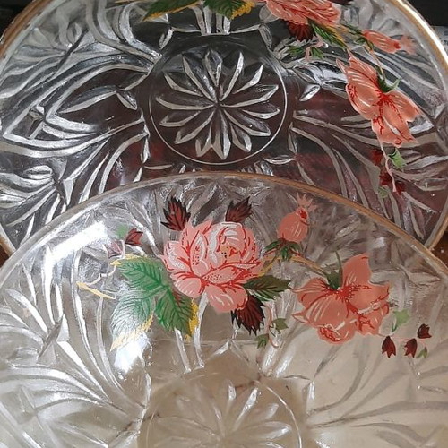 Crystal bowls used for ice cream or dessert from the 1960s