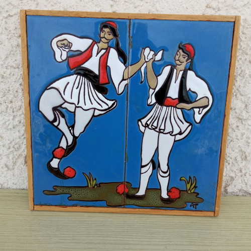 Tsakiraki Tile Tsoliades used, artwork 20x20 cm