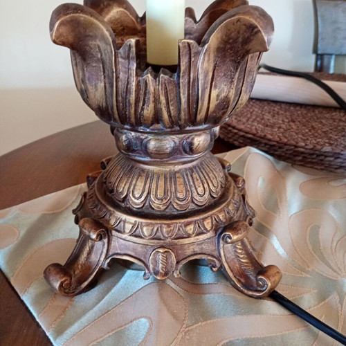 Porcelain table lamp like new, height 0.44m