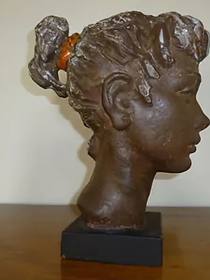 Art Deco ceramic sculpture "Cinderella" by Lore Friedrich Gronau used