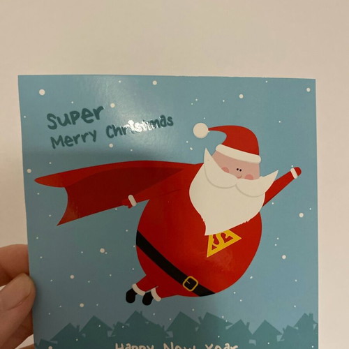 Super Santa card new 11.5x11.5cm