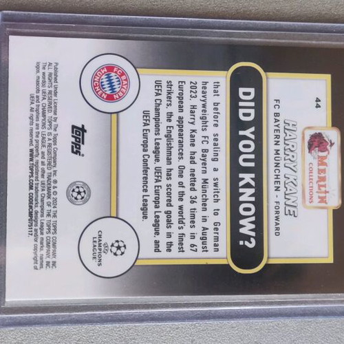 Harry Kane Limited 2024 TC Topps Merlin FC Bayern new