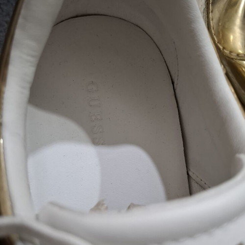 Guess Lifet Flatforms sneakers size 41, like new, white and gold